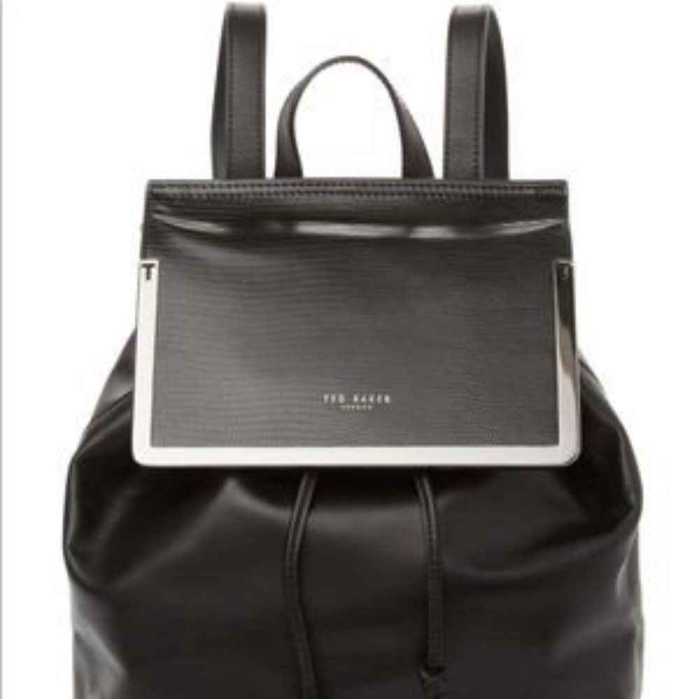 Ted Baker Black Leather Backpack